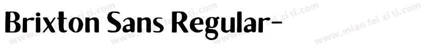 Brixton Sans Regular字体转换